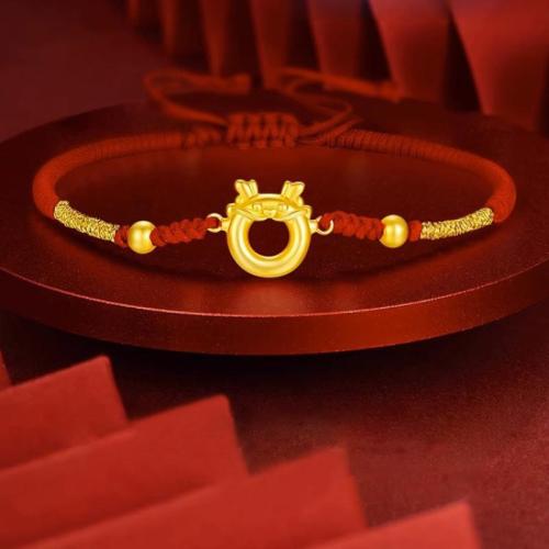Bracelets en laiton, avec corde de coton, bijoux de mode & pour femme, Longueur:Environ 20 cm, Vendu par PC