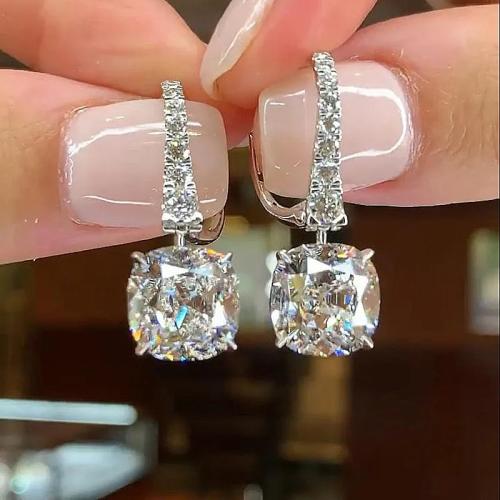 Cubic Zirconia Micro Pave Brass Earring, fashion jewelry & micro pave cubic zirconia & for woman, 28mm, Sold By Pair