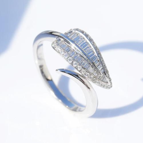 Cubic Zirconia Micro Pave Brass Ring, fashion jewelry & micro pave cubic zirconia & for woman, Sold By PC
