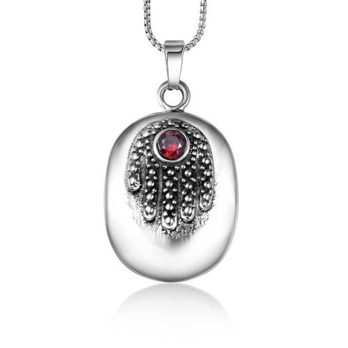 Stainless Steel Pendants, 304 Stainless Steel, polished, fashion jewelry & Unisex & with rhinestone, 18.90x29mm, Sold By PC