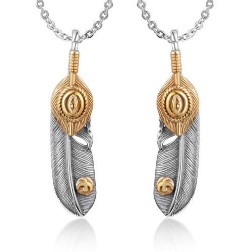 Stainless Steel Pendants, 304 Stainless Steel, Feather, polished, fashion jewelry & Unisex & different styles for choice, 14.90x65.80mm, Sold By PC