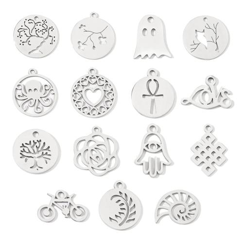 Stainless Steel Pendants, 304 Stainless Steel, DIY & different styles for choice, original color, 20PCs/Bag, Sold By Bag