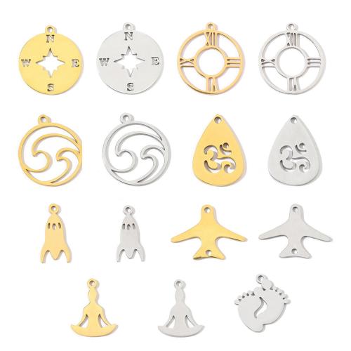 Stainless Steel Pendants, 304 Stainless Steel, DIY & different styles for choice, more colors for choice, 20PCs/Bag, Sold By Bag