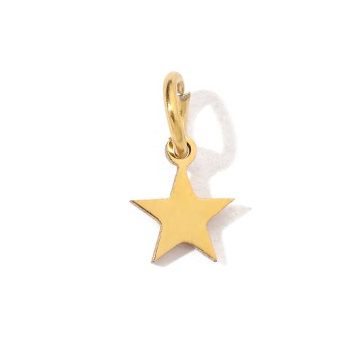 Stainless Steel Pendants 304 Stainless Steel Star DIY Sold By Bag