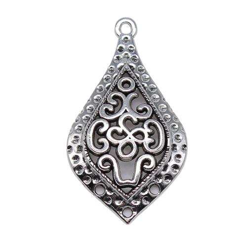 Tibetan Style Pendants, Teardrop, antique silver color plated, DIY, 40x23mm, Sold By PC