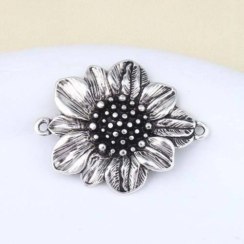 Brass Jewelry Connector, Flower, plated, DIY & 1/1 loop, nickel, lead & cadmium free, 45.90x39.40x6.10mm, Sold By PC