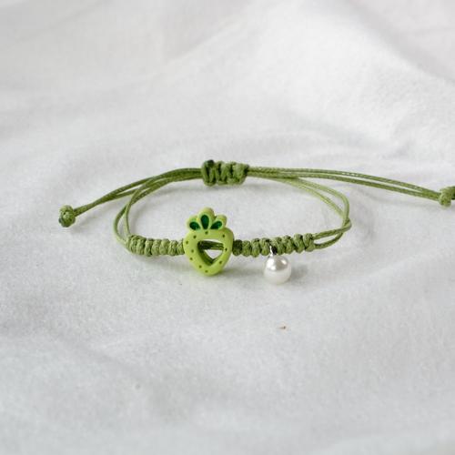 Fashion Bracelet & Bangle Jewelry Knot Cord with Porcelain & Zinc Alloy Adjustable & fashion jewelry Bracelet 14-20cm Sold By PC