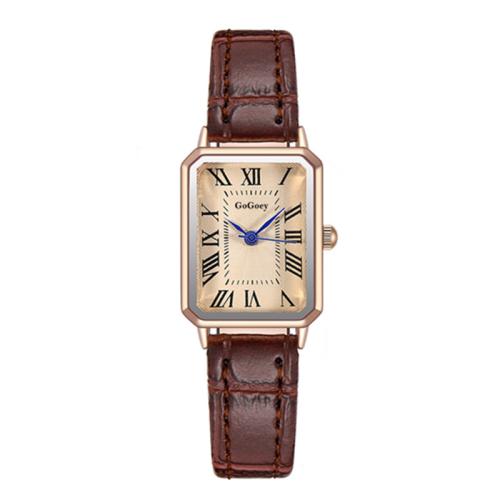 Women Wrist Watch, PU Leather, with Glass & Tibetan Style, fashion jewelry & Chinese movement & for woman & waterproof, more colors for choice, Dial straight size: diameter about 20x25cm, thickness: about 0.8cm; Strap width: about 1.2cm., Length:Approx 21 cm, Sold By PC