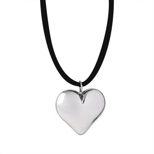 Titanium Steel Necklace, with Polyester Cord, fashion jewelry & for woman, Length:Approx 94 cm, Sold By PC