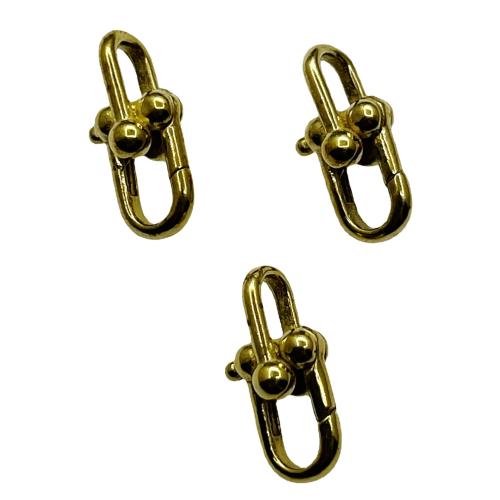 Brass Lobster Clasp, plated, DIY & different size for choice, golden, Sold By PC