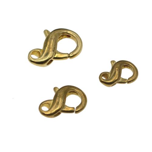 Brass Lobster Clasp, plated, DIY & different size for choice, original color, Sold By PC