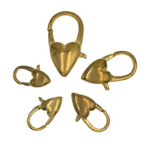 Brass Homár Kapcsos, Sárgaréz, DIY & különböző méretű a választás, az eredeti szín, 50PC-k/Bag, Által értékesített Bag