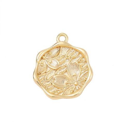 Brass Jewelry Pendants real gold plated DIY Sold By PC