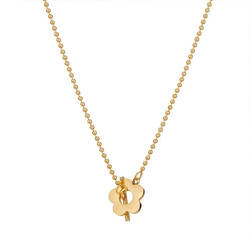 Titanstahl Halskette, plattiert, für Frau, goldfarben, Länge:38 cm, verkauft von PC