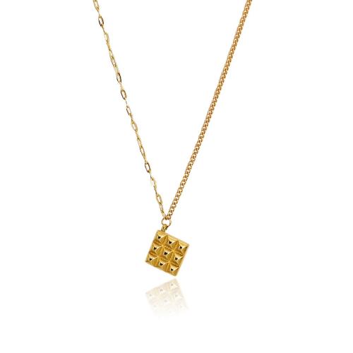 Titanstahl Halskette, mit Verlängerungskettchen von 5cm, plattiert, verschiedene Stile für Wahl & für Frau, goldfarben, Länge:40 cm, verkauft von PC