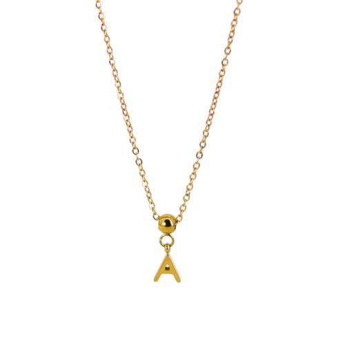 Titanstahl Halskette, plattiert, verschiedene Stile für Wahl & für Frau, goldfarben, Länge:40 cm, verkauft von PC