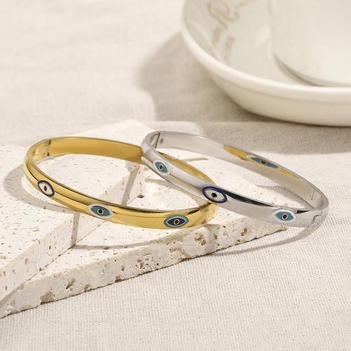 Titanium Steel Bracelet & Bangle, for woman & enamel, more colors for choice, Sold By PC