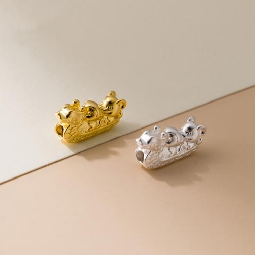 Perles d'espacement Bijoux, argent sterling 925, DIY, plus de couleurs à choisir, 14x7.50x4mm, Trou:Environ 1.9mm, Vendu par PC