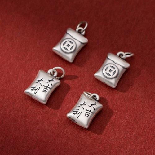 925 Sterling Silver Pendant, vintage & DIY, 16x10.50x4.80mm, Sold By PC