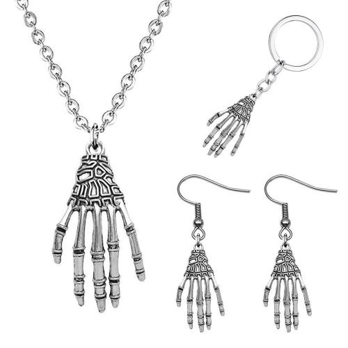 Tibetan Style Jewelry Sets, antique silver color plated, Halloween Design & fashion jewelry & different styles for choice & for woman, Length:Approx 55 cm, Sold By PC