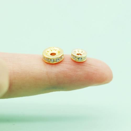 Perles d'espacement Bijoux, Argent sterling 925, DIY & normes différentes pour le choix & pavé de micro zircon, plus de couleurs à choisir, Vendu par PC