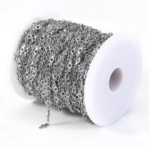 Stainless Steel Jewelry Chain 304 Stainless Steel DIY Sold By Bag