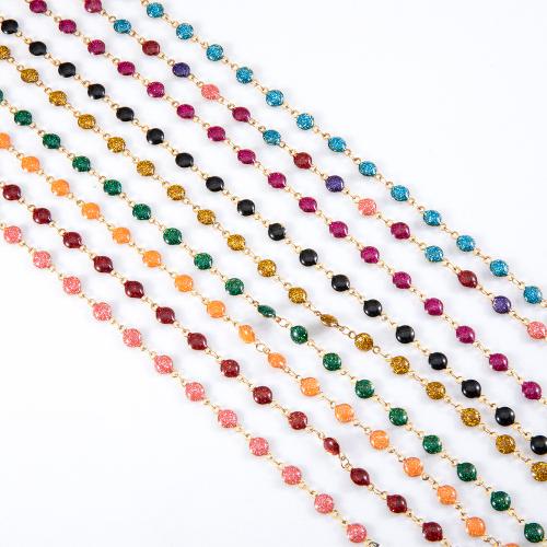 Stainless Steel Jewelry Chain, 304 Stainless Steel, DIY & enamel, more colors for choice, 6mm, 1m/Bag, Sold By Bag