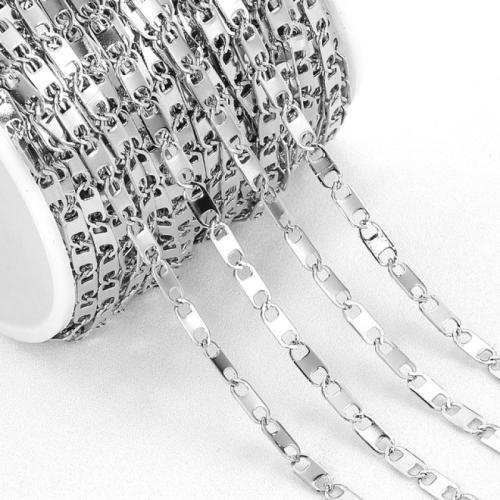 Stainless Steel Jewelry Chain, 304 Stainless Steel, different length for choice & DIY, more colors for choice, 3.50x8mm, Sold By Bag