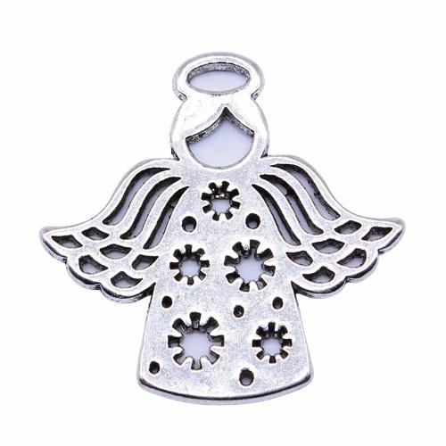 Tibetan Style Pendants, Angel, plated, DIY, more colors for choice, 28x27mm, Sold By PC