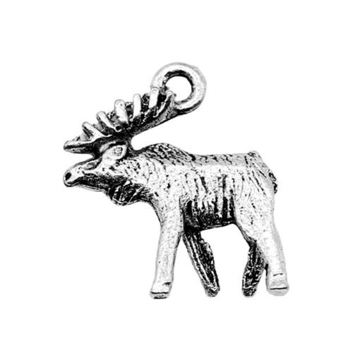 Подвески из цинкового сплава в форме животных, цинковый сплав, Динозавр, плакированный цветом под старое серебро, DIY, 18x16mm, продается PC
