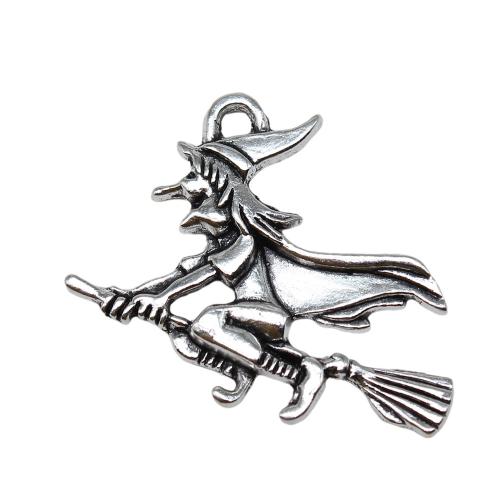 Character Tibetan Style Pendants, Sorcerer, antique silver color plated, DIY, 36x34mm, Sold By PC