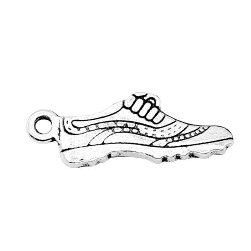 Tibetan Style Shoes Pendants, antique silver color plated, DIY, 24x8mm, Sold By PC