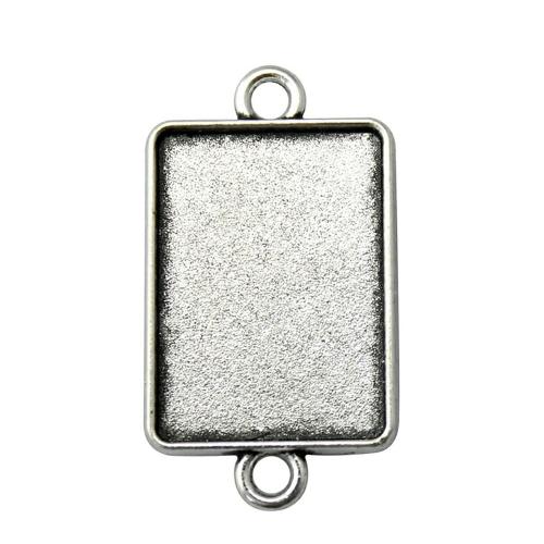 Tibetan Style Connector Setting, Rectangle, plated, DIY, more colors for choice, inner size:18x25mm, Sold By PC