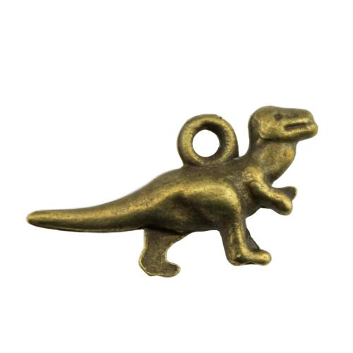 Tibetan Style Animal Pendants, Dinosaur, plated, DIY, more colors for choice, 20x12mm, Sold By PC