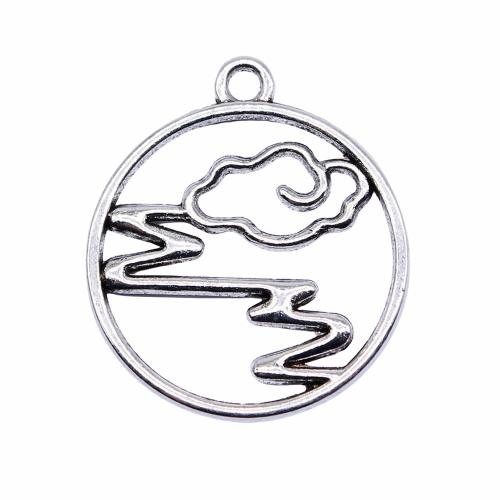Tibetan Style Pendants, antique silver color plated, DIY, 25x22mm, Sold By PC