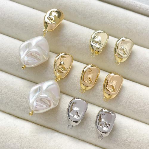 Brass Earring Stud Component, plated, DIY, more colors for choice, nickel, lead & cadmium free, Sold By PC
