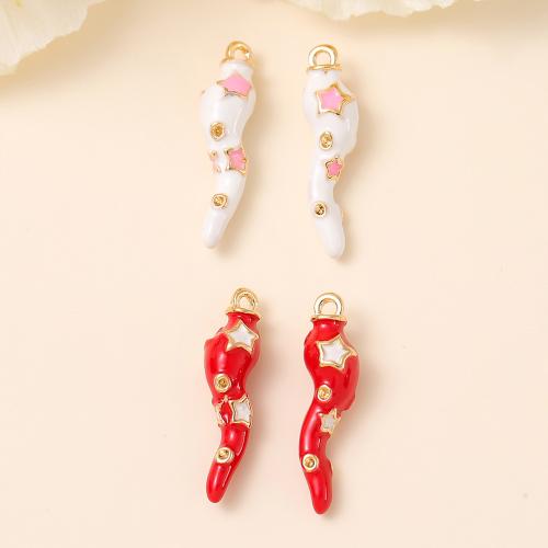 Brass Jewelry Pendants, Pepper, real gold plated, DIY & enamel, more colors for choice, Sold By PC
