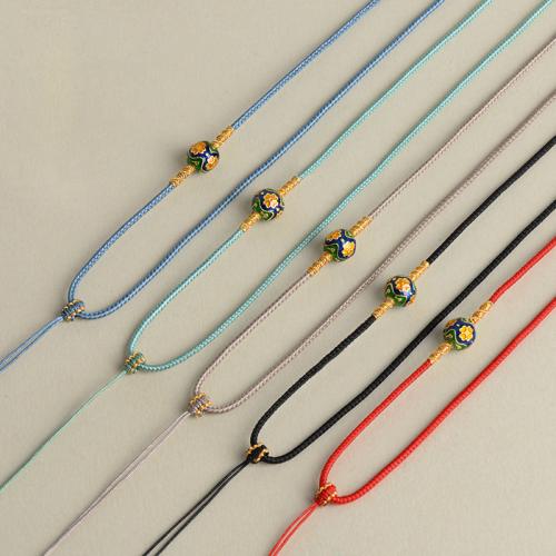 Cuerdas para Collares, Poliéster, con Acrílico, hecho a mano, Bricolaje & esmalte, más colores para la opción, longitud:aproximado 64 cm, 10PCs/Grupo, Vendido por Grupo