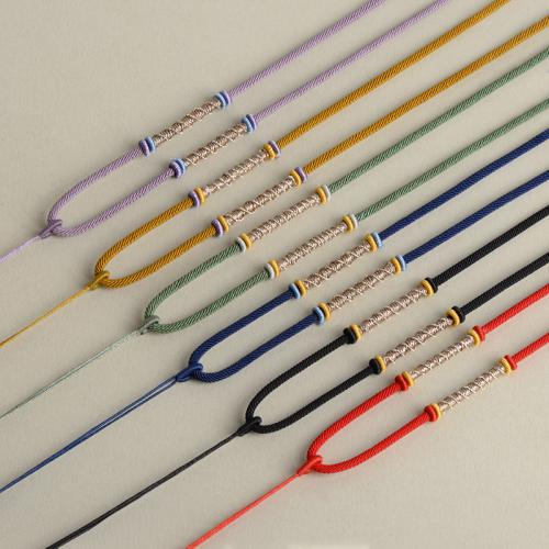 Fashion Necklace Cord, Polyester, with Acrylic, handmade, DIY, more colors for choice, Length:Approx 66 cm, 10PCs/Lot, Sold By Lot