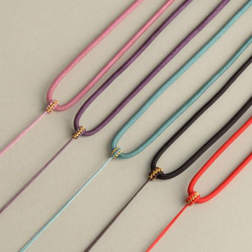 Fashion Necklace Cord, Polyester, with Acrylic, handmade, DIY, more colors for choice, Length:Approx 30-66 cm, 10PCs/Lot, Sold By Lot