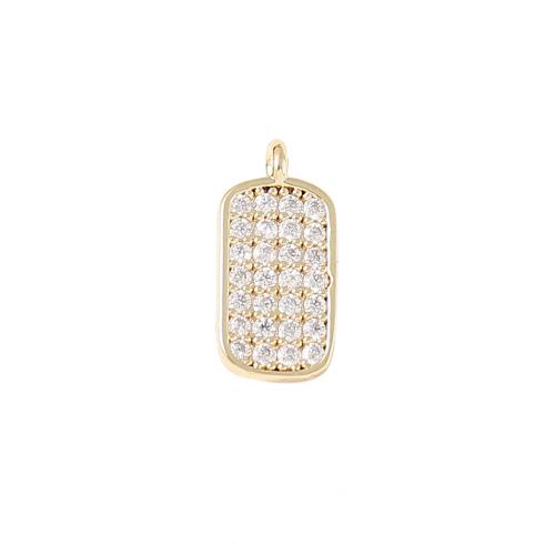 Cubic Zirconia Micro Pave Brass Pendant real gold plated DIY & micro pave cubic zirconia Sold By PC
