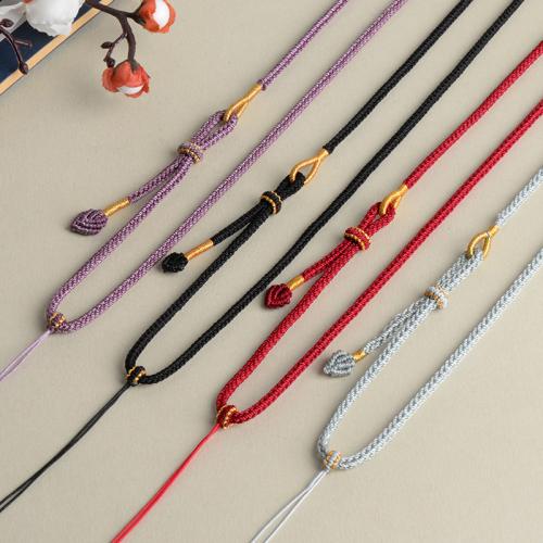 Cuerdas para Collares, Poliéster, hecho a mano, Bricolaje, más colores para la opción, longitud aproximado 66 cm, 10PCs/Grupo, Vendido por Grupo