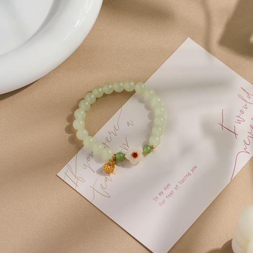 chalumeau bracelet, avec alliage de zinc, fleur, fait à la main, bijoux de mode & pour femme, plus de couleurs à choisir, Longueur:Environ 6-8 pouce, Vendu par PC