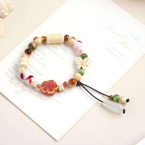 Porcelain Bracelet with Zinc Alloy handmade & for woman Length Approx 6-8 Inch Sold By PC