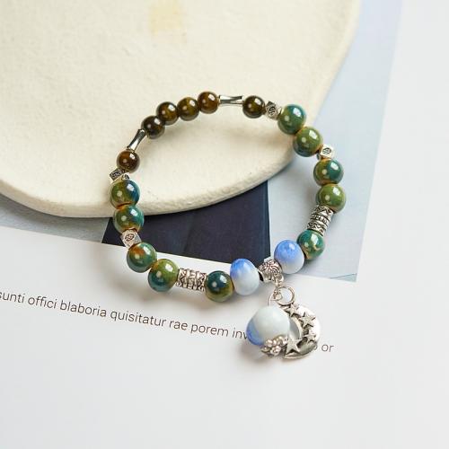 porcelaine bracelet, avec alliage de zinc, fait à la main, unisexe & styles différents pour le choix, Longueur:Environ 6-8 pouce, Vendu par PC