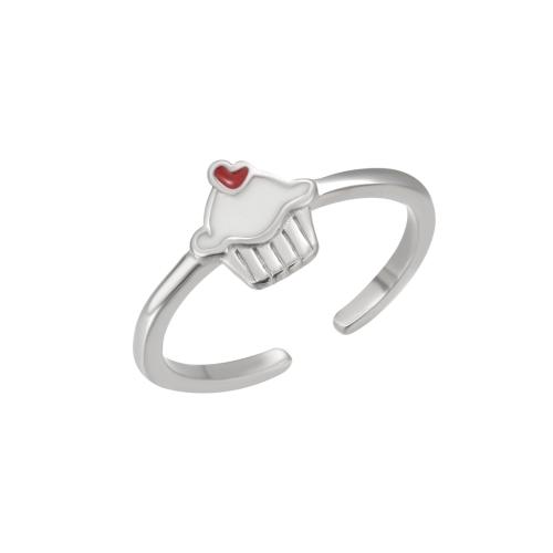 925 пробы Палец кольцо, ювелирные изделия моды & Женский & эмаль, продается PC