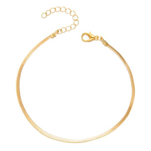 Zinc Alloy Anklet gold color plated fashion jewelry & for woman nickel lead & cadmium free Length 20 cm Sold By PC