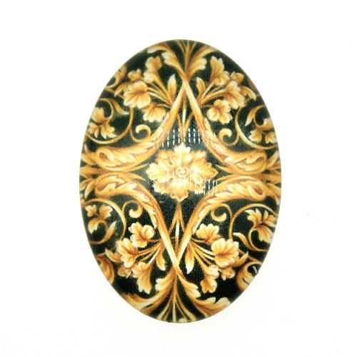 Glass Cabochons, Oval, DIY & different size for choice, mixed colors, 20PCs/Bag, Sold By Bag