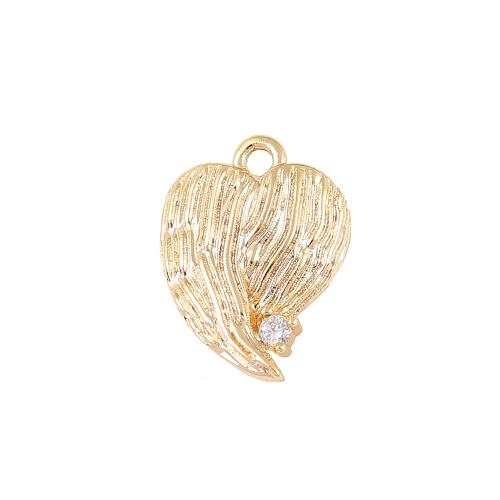 Cubic Zirconia Micro Pave Brass Pendant, real gold plated, DIY & micro pave cubic zirconia, more colors for choice, Sold By PC