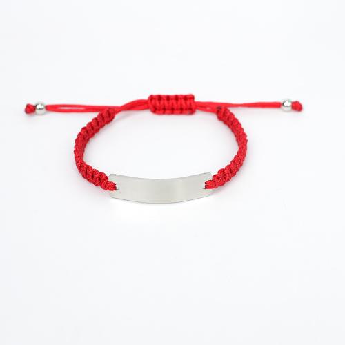 Bijoux bracelet en acier inoxydable, Acier inoxydable 304, avec Cordon de noeud, unisexe, plus de couleurs à choisir, Longueur:Environ 15-29 cm, Vendu par PC
